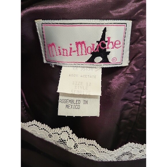 Vtg Mini-Mouche Girls Sz 12 Dress  Lace Trim FairyCore Halloween Costume *READ - Picture 10 of 13